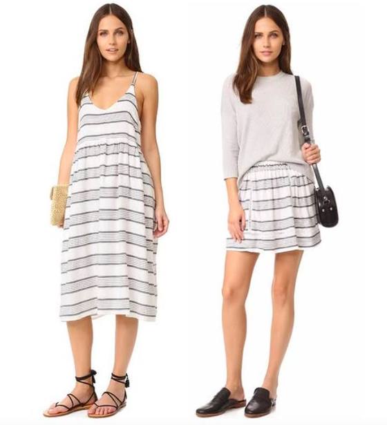 dRA Emmie dress and Heather striped skirt