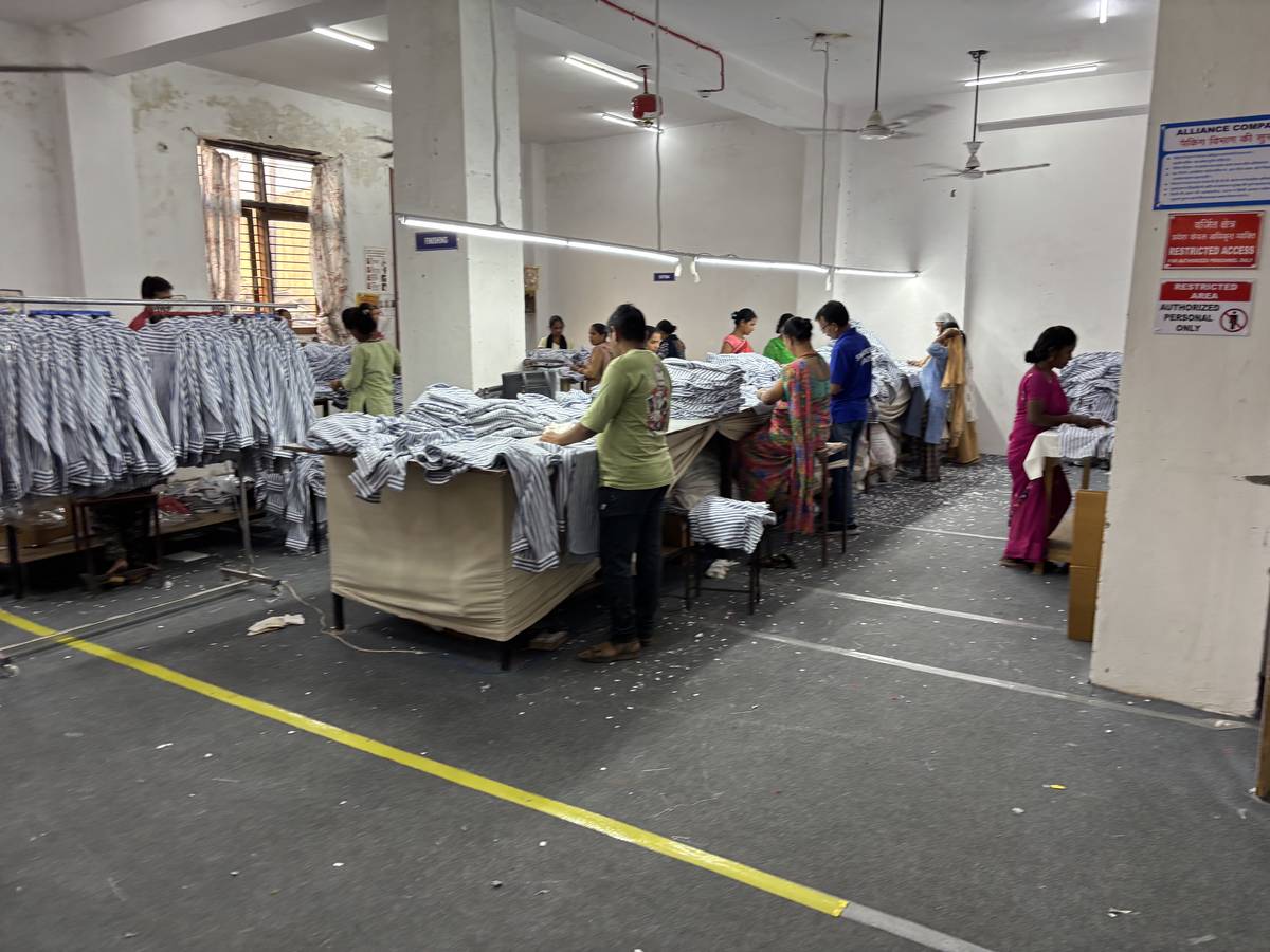The Alliance Company finishing floor in Faridabad with the Alliance Company safety signage