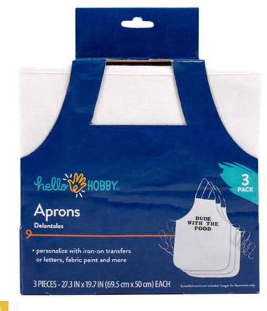 Children's craft aprons 3-pack