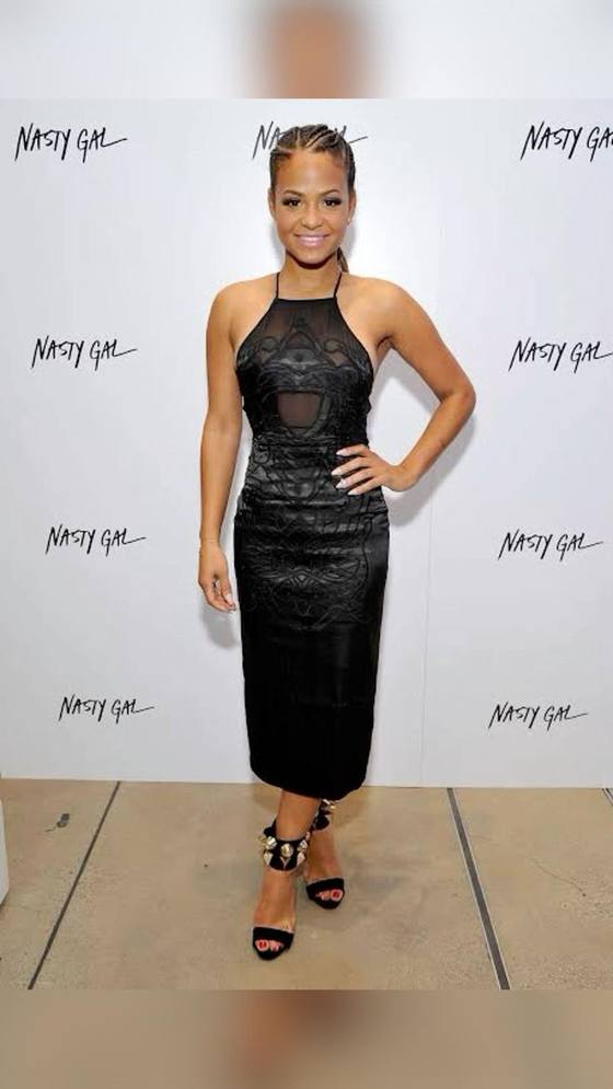 Nasty Gal sheer embroidered mesh maxi gown