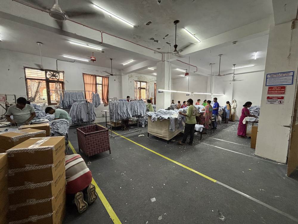 Workers listening during a process and quality briefing