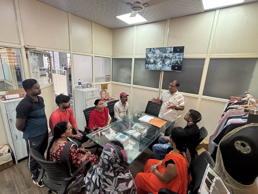 Team meeting around the supervisor table